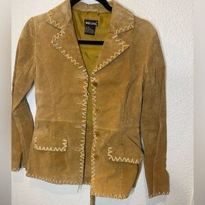 Wet seal Y2K new small Brown Suede Women's Jacket